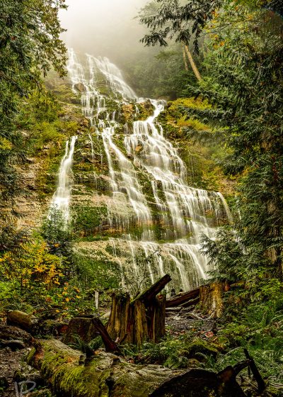 Waterfall in Bridal Veil Falls Provincial Park, BC, British Columbia, Canada